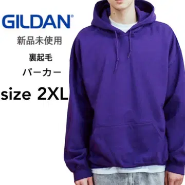 [길단] 새상품 8oz 속기모 무지 풀오버 후드티 퍼플 2XL