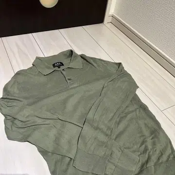 A.P.C. 긴팔 피케 셔츠 캐시미어 혼방