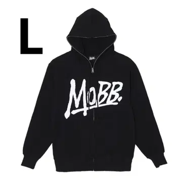 MOBB 풀 집업 후드티 블랙