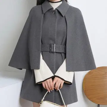 Chico 2way 판초 코트 차콜 그레이