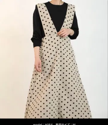 PICCIN PERLA 포켓 펄 플로키 도트 점프 스커트