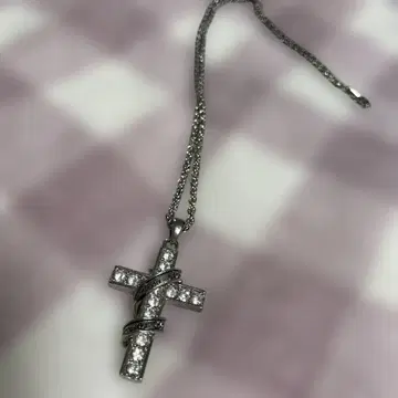 AKB48 마에다 아츠코 애용 리본 x 크로스 목걸이