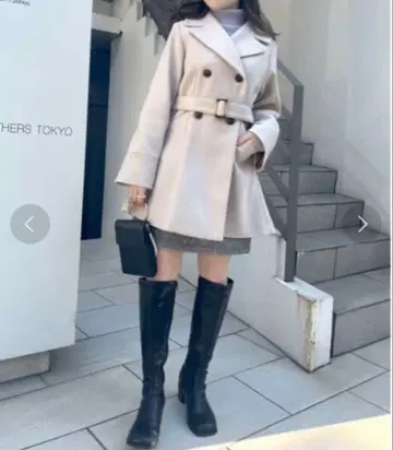 OLIVE des OLIVE 더블 버튼 자켓 코트 베이지