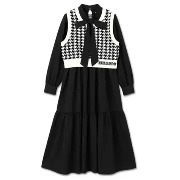 [ 새상품 ] MARY QUANT 니트 베스트 콤비 원피스