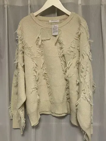 프린지 니트 스웨터