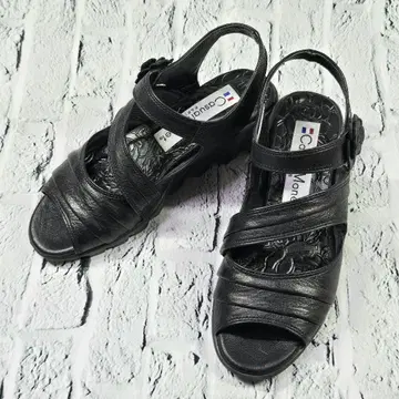 Casual Monet 블랙 샌들 오픈토