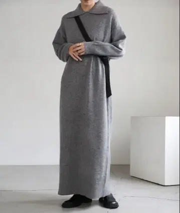 selectMOCA 폴로 니트 롱 원피스