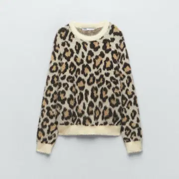 새상품 택 포함 ZARA 자라 자카드 애니멀 프린트 니트 스웨터