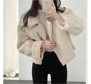 스웨이드 무스탕 자켓 amood