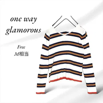 A138 원웨이 글래머러스/썸머 니트 [ F ] M 상당/보더/크롭 기장