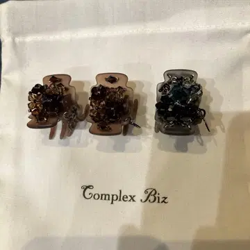 Complex Biz 비쥬 장식 헤어 클립 3개 세트