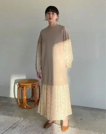 CLANE FLOWER LACE MIX ONE PIECE