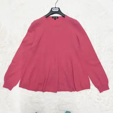 드로어 캐시미어 니트 스웨터 플레어 핑크 사이즈 2