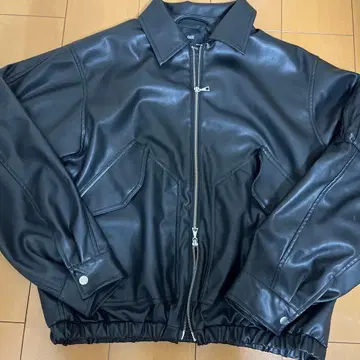 HARE 블랙 가죽 자켓 M