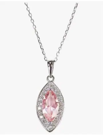 핑크 토파즈 목걸이 실버 925 펜던트