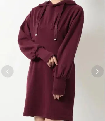EATME (이토미) 타이트 후디 원피스 (버건디)