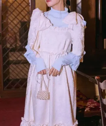 [쿠틸과 레트로] 2WAY 빅 리본 모듬 티어드 원피스