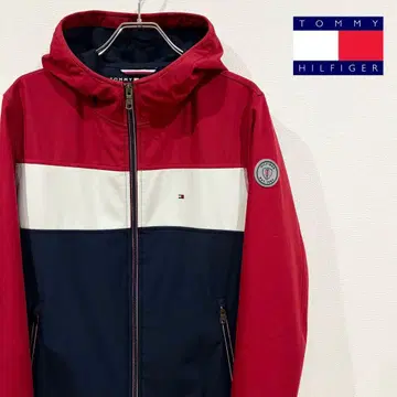 TOMMY HILFIGER 타미힐피거 후드 점퍼 트리콜로르 플리스