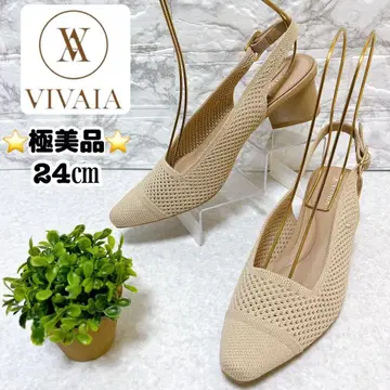 컨디션 최상 VIVAIA 메쉬 슬링백 샌들 베이지 24