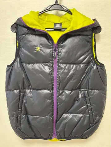 umbro 후드 부착 다운 베스트 블랙