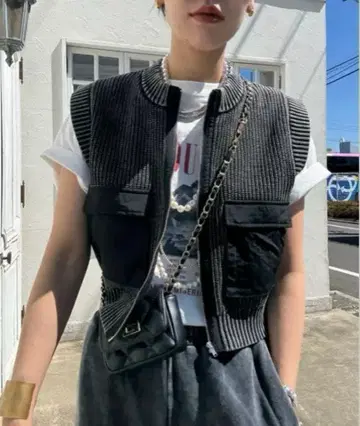 JEANASIS 7G 블리치 숏 포켓 베스트