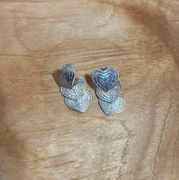 하트형 실버 귀걸이 (양쪽 귀용) 이맥 실버