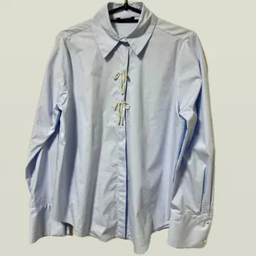 [ ZARA ] 펄 장식 와이셔츠 ( 블루 ) 새상품급