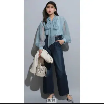 마이 스트라다 와이드 데님 팬츠 34