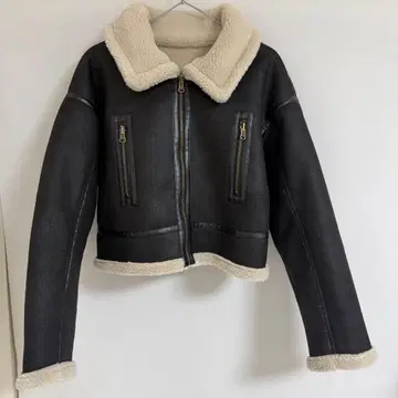 archives 인조 가죽 보아 자켓 숏 기장