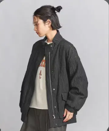 BEAUTY&YOUTH UNITED ARROWS 자카드 스탠드 블루종