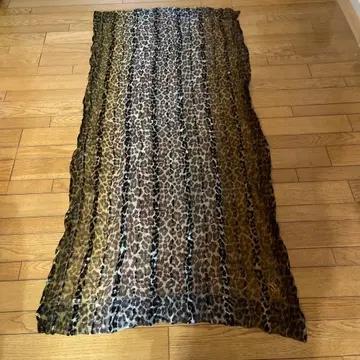 프랑스제 실크 쉬폰 레오파드 무늬 스톨
