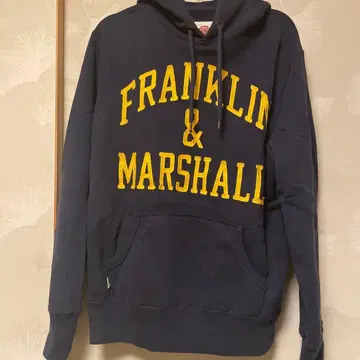 FRANKLIN & MARSHALL 후드 부착 후드티 네이비