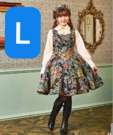 쿠루미 노엘 드 메모와르 오버롤 스커트 블랙 L 사이즈