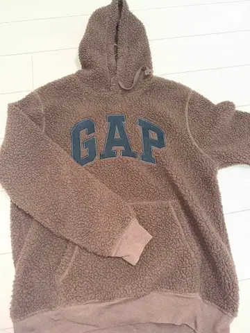 GAP 플리스 후드티 M 사이즈 브라운
