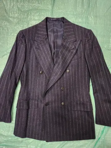 미사용 새상품 샘플 HIDEAKI SATO 48 더블 자켓 퍼플네이비