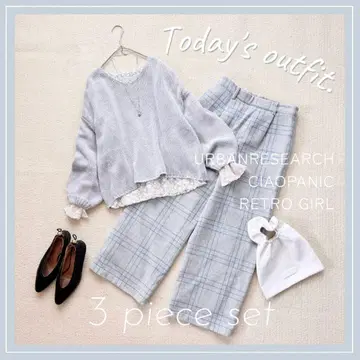 여성 의류 묶음 판매 미색 페미닌 성인 여성 깔끔한 3세트 레이스