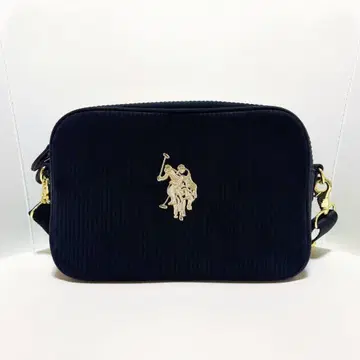[새상품급] U.S. POLO ASSN. 코듀로이 숄더백 블랙 폴로