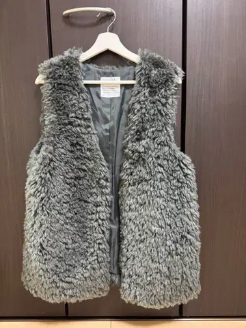 BAYFLOW 퍼 베스트 차콜 F 사이즈