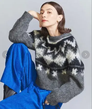 BEAUTY&YOUTH 알파카 블렌드 노르딕 니트 풀오버