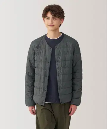 신사 경량 다운 노카라 자켓 (정전기 방지 안감) 새상품급 L 사이즈