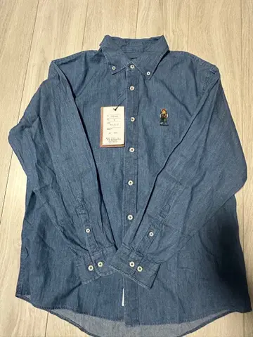 미사용 새상품 TeddyBear 데님 셔츠 L 당일 발송