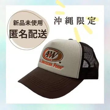 [새상품 미사용] 브라운 정품 A&W 메쉬 캡 모자 오키나와