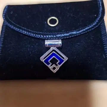 실버 925 파란색 에나멜 펜던트