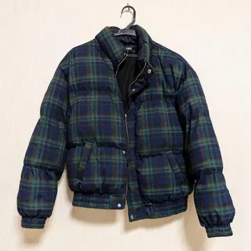 체크 무늬 다운 자켓 M 여성용