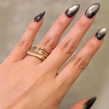 요건 레일 골드 컬러 스태킹 반지 모던 디자인 12~14호