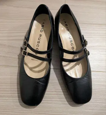 FABIO RUSCONI 스퀘어토 더블 스트랩 펌프스 35