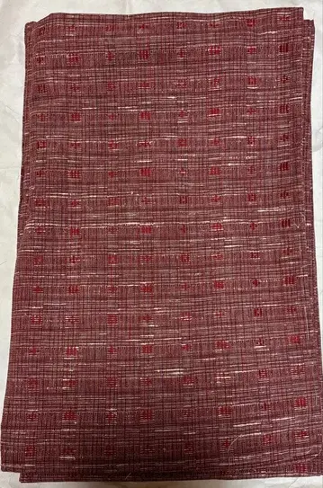 단품 기모노 작은 사이즈 직조 빨간색 계열 체크 무늬