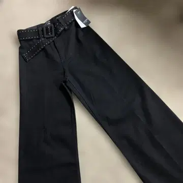 GUESS 블랙 와이드 팬츠 스터드 장식