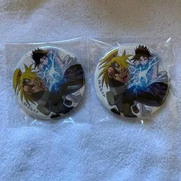 NARUTO 돌풍전 캔뱃지 2개 세트 우치하 사스케 데이다라