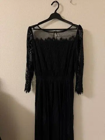 [새상품급] 로페피크닉 블랙 레이스 롱 드레스/원피스 38